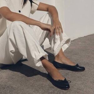 NWOB Margaux The Demi Flats in Black Nappa 41N